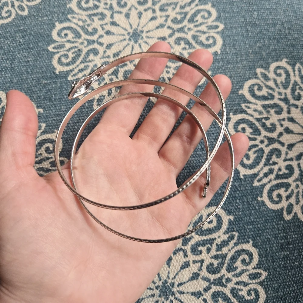 Silver Snake Cuff Bracelet